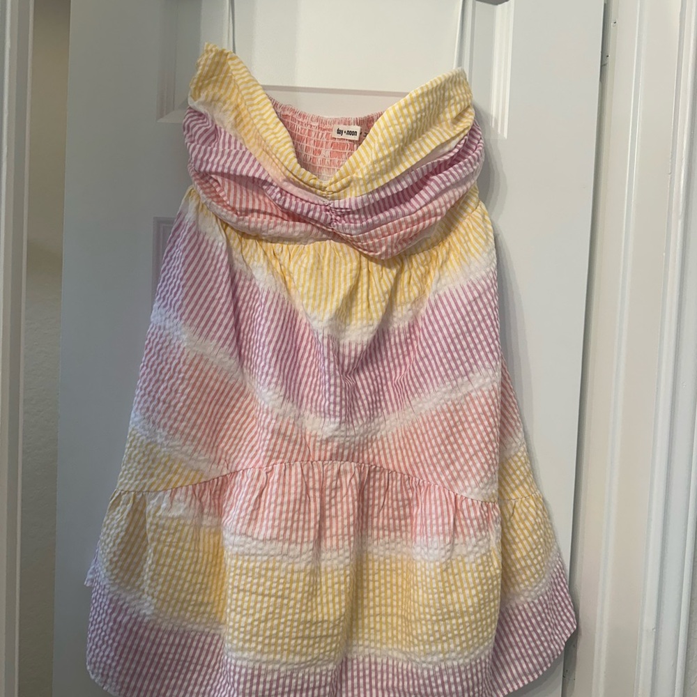 Colorful Strapless Dress